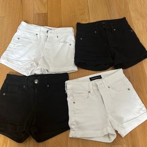 4 Aeropostale High Waisted Midi Shorts